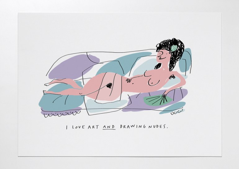 NUDE ART PRINT ETSY merchesico illlustration calssic paintings