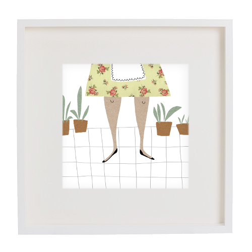 woman at home print mercedes leon illustration