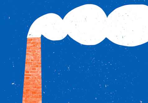 bradford factory brick collage riso print mercedes leon illustration