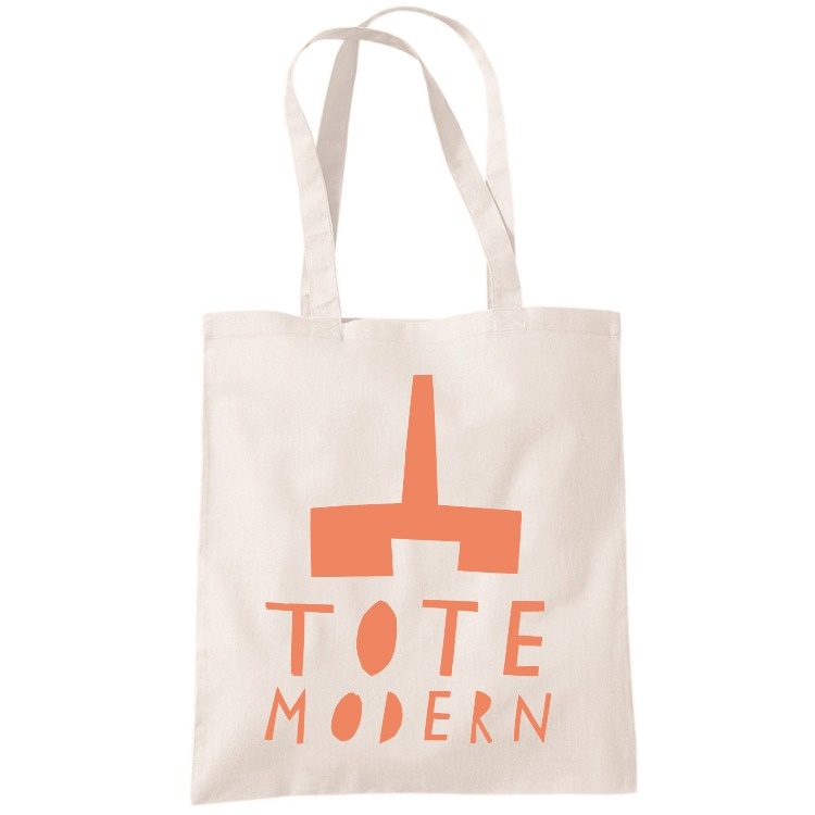 TOTE modern artist bag merchesico etsy shop ORANGE front