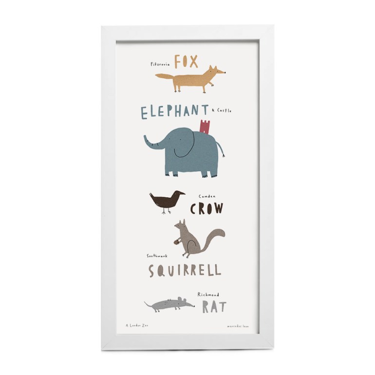 London Zoo Print_mock up frame 20x40 8 x16 in_merchesico