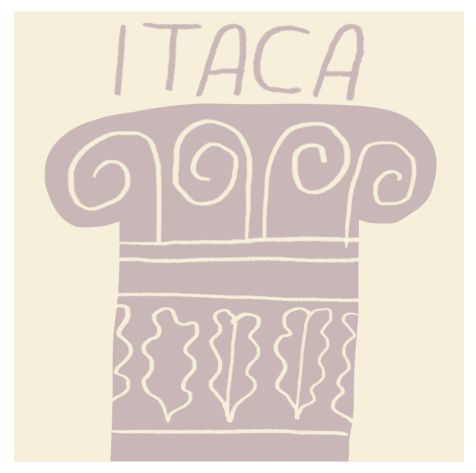 greetings from itaca coming back return greek classic illustration card mercedes leon merchesico