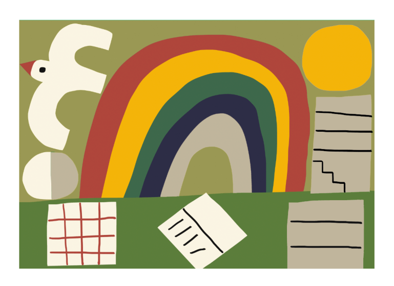 rainbow bird world earth climate chage illustration education mercedes leon merchesico