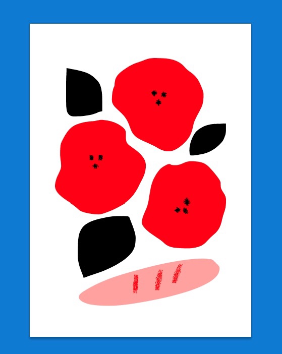 bread and Roses two colour risograph print